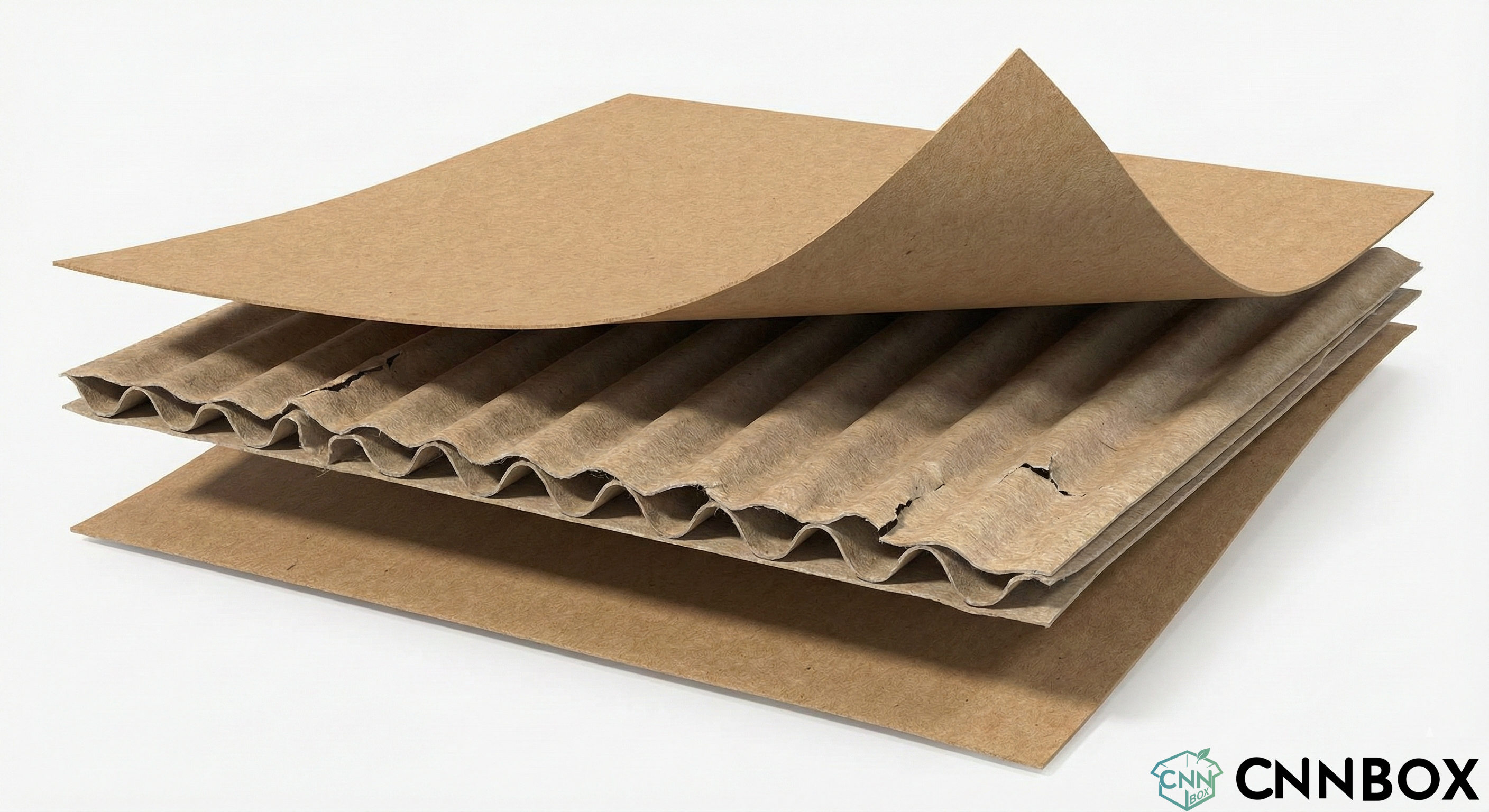 illustration of a piece of corrugated cardboard.