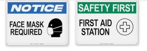notice label and safety label