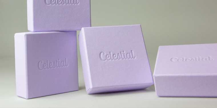 Premium custom box with light and shadow on textured surface